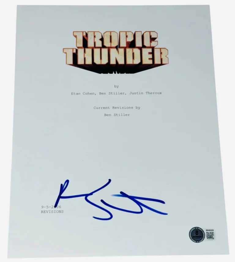Ben Stiller Signed Autograph Tropic Thunder Full Movie Script Screenplay Beckett