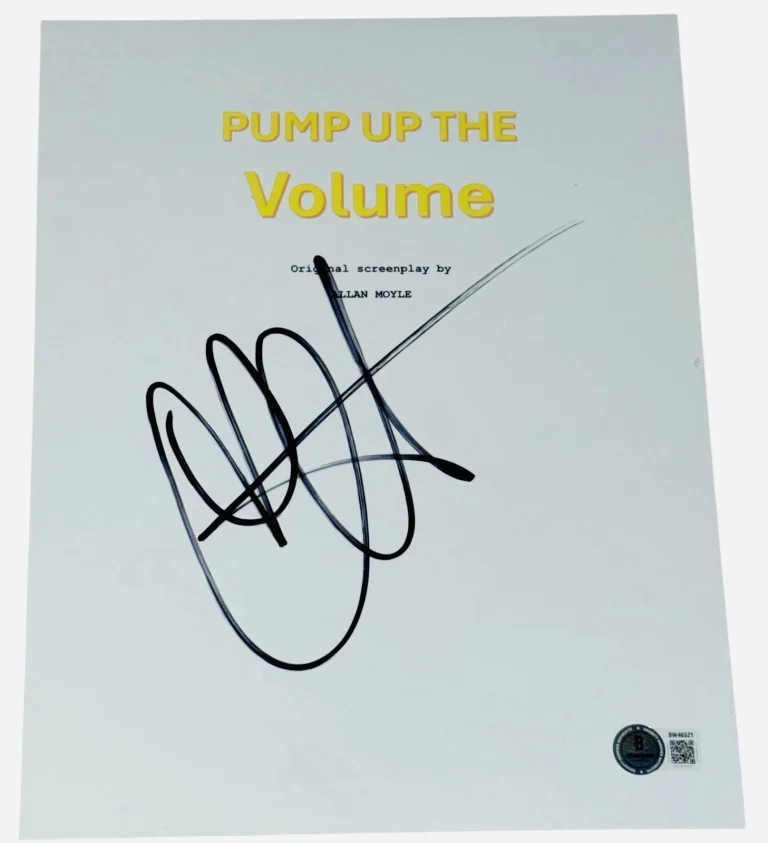 Christian Slater Signed Autograph Pump Up The Volume Script Screenplay Beckett