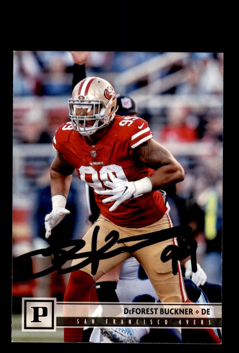 Signed Football Card Auto DeForest Buckner 2018 Panini #262 San Francisco 49ers