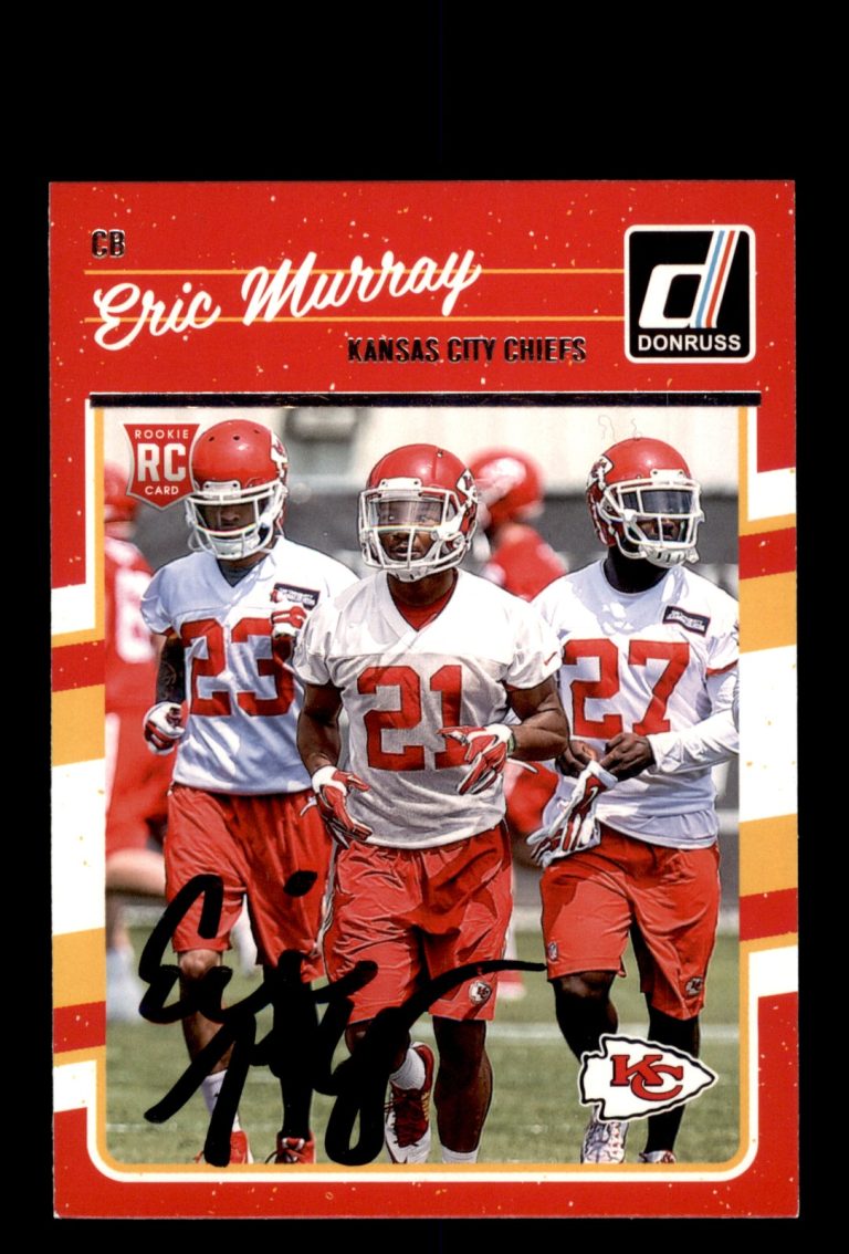 Signed Football Card Auto Eric Murray 2016 Donruss #316 Kansas City Chiefs