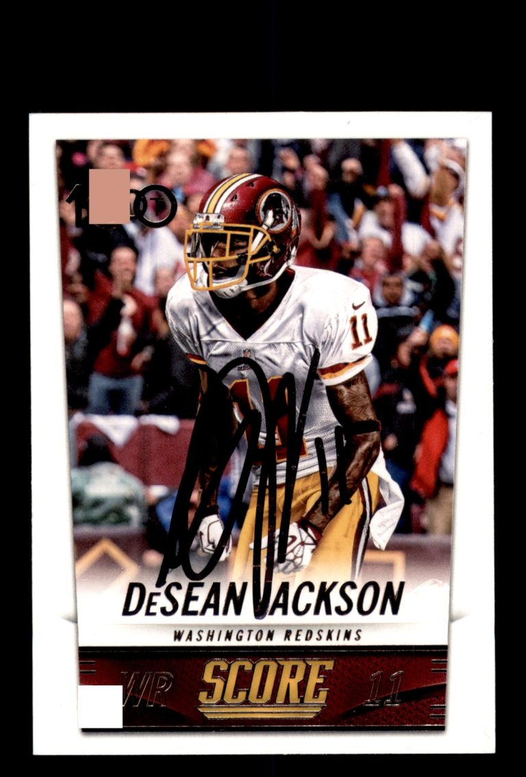 Signed Football Card Auto DeSean Jackson 2014 Score #282 Washington Redskins