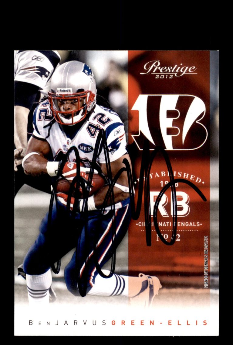 Signed Football Card Auto BenJarvus Green-Ellis 2012 Panini Prestige #108