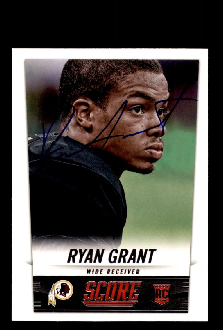 Signed Football Card Auto Ryan Grant 2014 Score #416 Washington Redskins