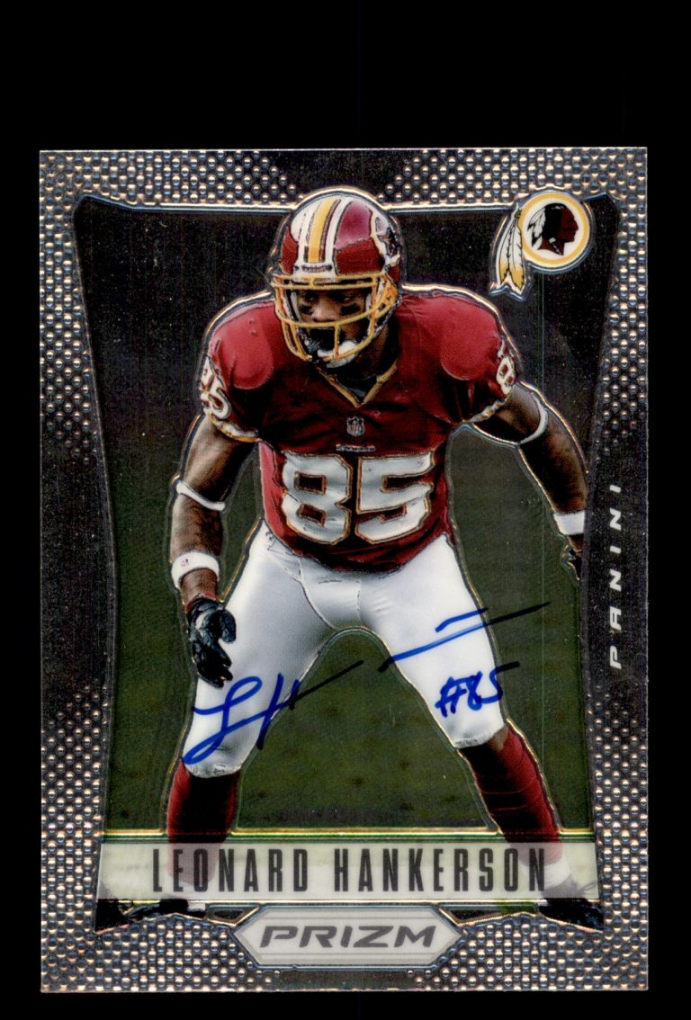 Signed Football Card Auto Leonard Hankerson 2012 Panini Prizm #200 Redskins