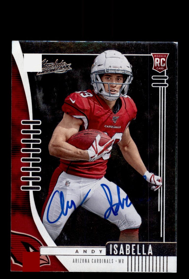 Signed Football Card Auto Andy Isabella 2019 Panini Absolute #103 Cardinals