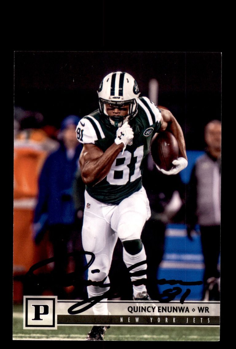 Signed Football Card Auto Quincy Enunwa 2018 Panini #226 New York Jets