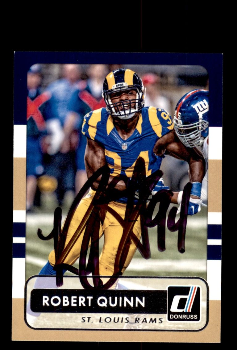 Signed Football Card Auto Robert Quinn 2015 Donruss #152 St. Louis Rams
