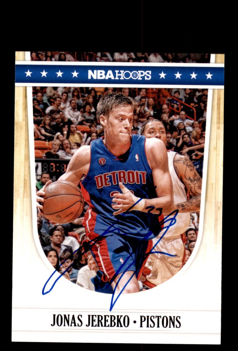 Signed Basketball Card Auto Jonas Jerebko 2011-12 Hoops #57 Detroit Pistons