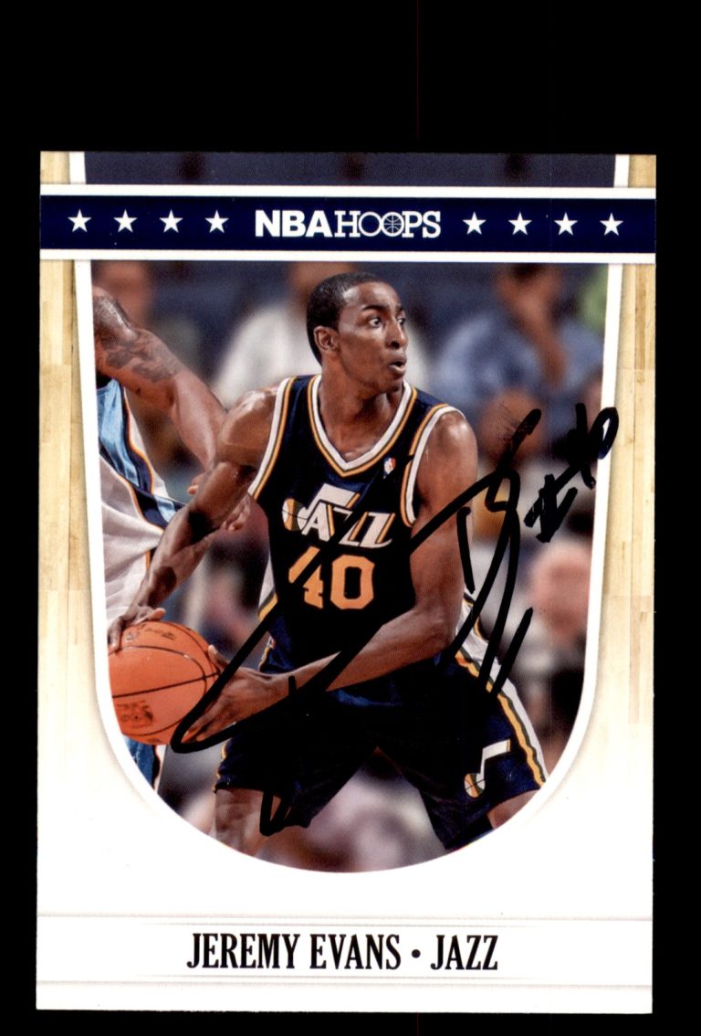 Signed Basketball Card Auto Jeremy Evans 2011-12 Hoops #232 Utah Jazz