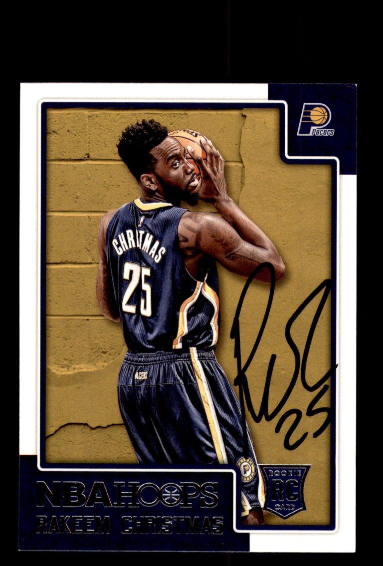 Signed Basketball Card Auto Rakeem Christmas 2015-16 Hoops #298 Indiana Pacers