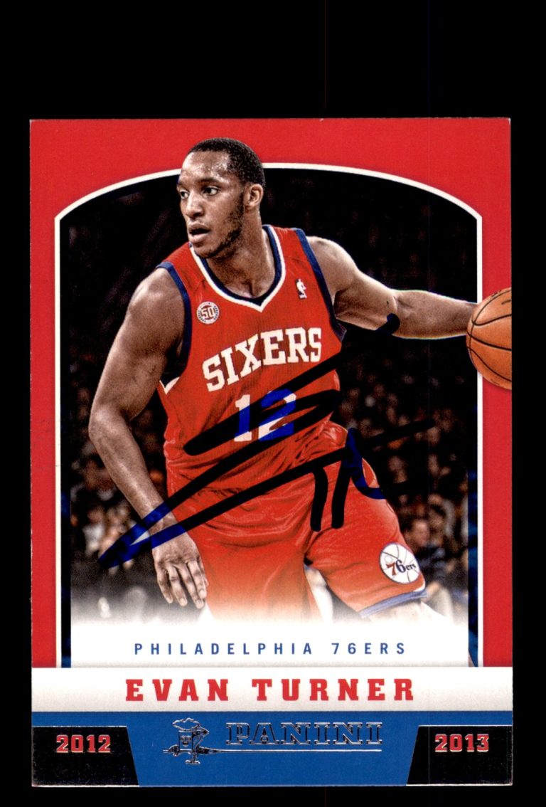 Signed Basketball Card Auto Evan Turner 2012-13 Panini #62 Philadelphia 76ers