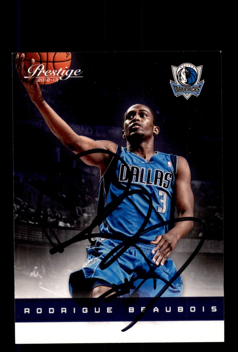 Signed Basketball Card Auto Rodrigue Beaubois 2012-13 Panini Prestige #13