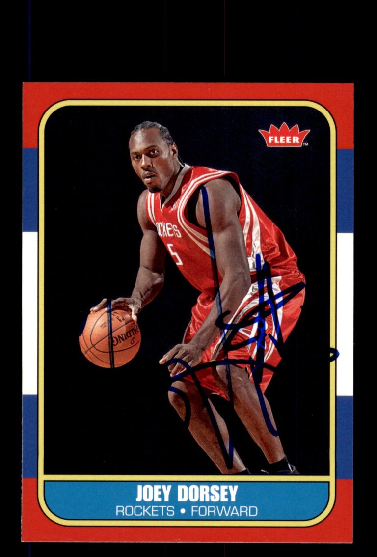 Signed Basketball Card Auto Joey Dorsey 2008-09 Fleer #86R-189 Houston Rockets