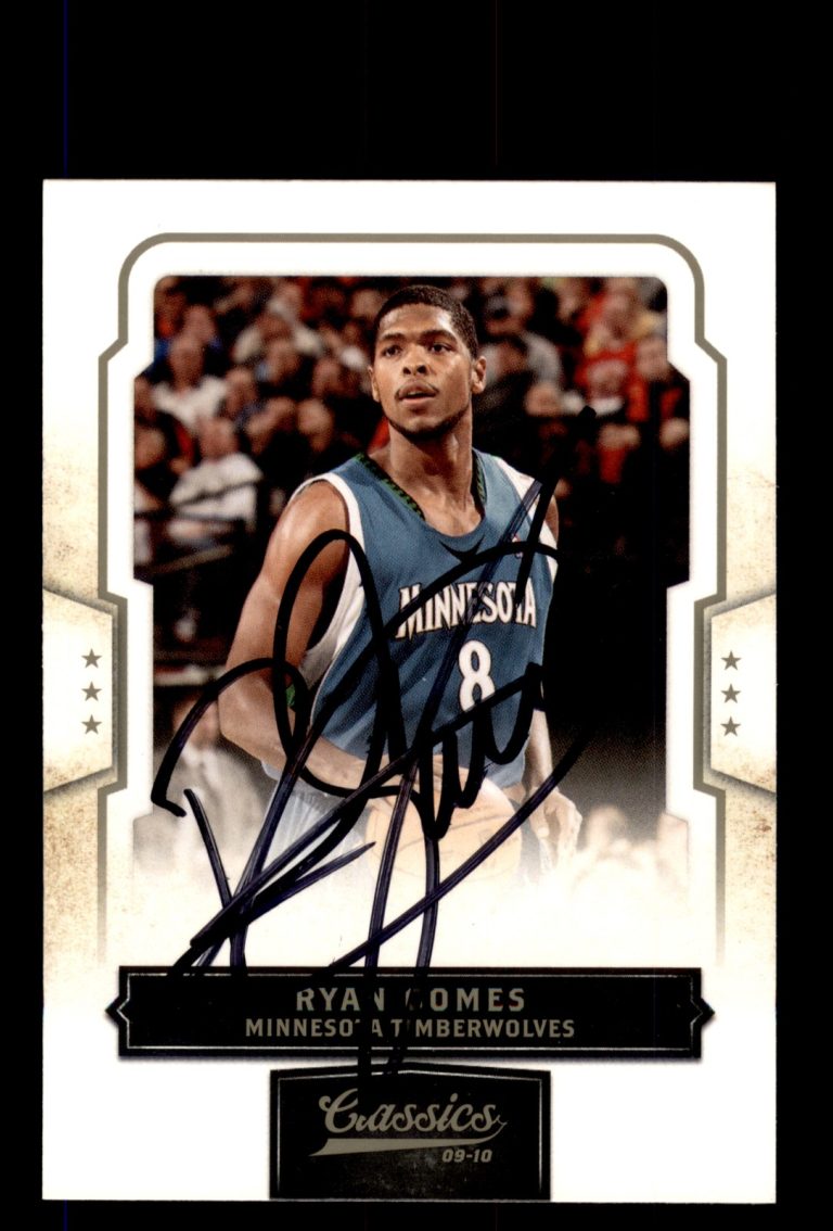 Signed Basketball Card Auto Ryan Gomes 2009-10 Panini Classics #57 Timberwolves