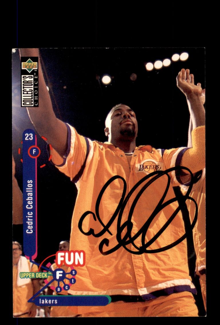 Signed Basketball Card Auto Cedric Ceballos 1995-96 Collector's Choice #178