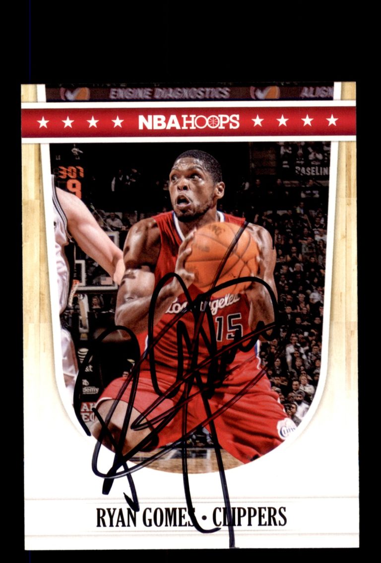 Signed Basketball Card Auto Ryan Gomes 2011-12 Hoops #93 Los Angeles Clippers