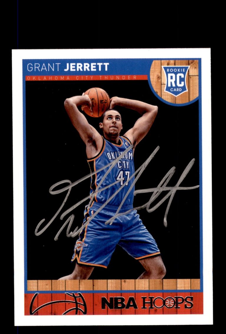 Signed Basketball Card Auto Grant Jerrett 2013-14 Hoops #294 Thunder