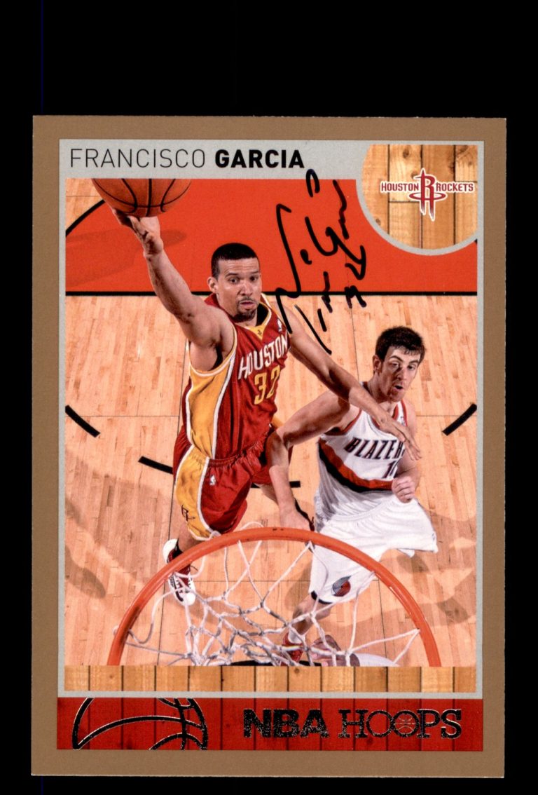 Signed Basketball Card Auto Francisco Garcia 2013-14 Hoops #203 Rockets Gold