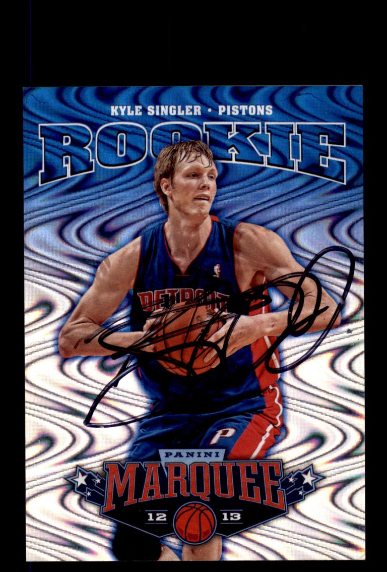 Signed Basketball Card Auto Kyle Singler 2012-13 Panini Marquee #159 Pistons