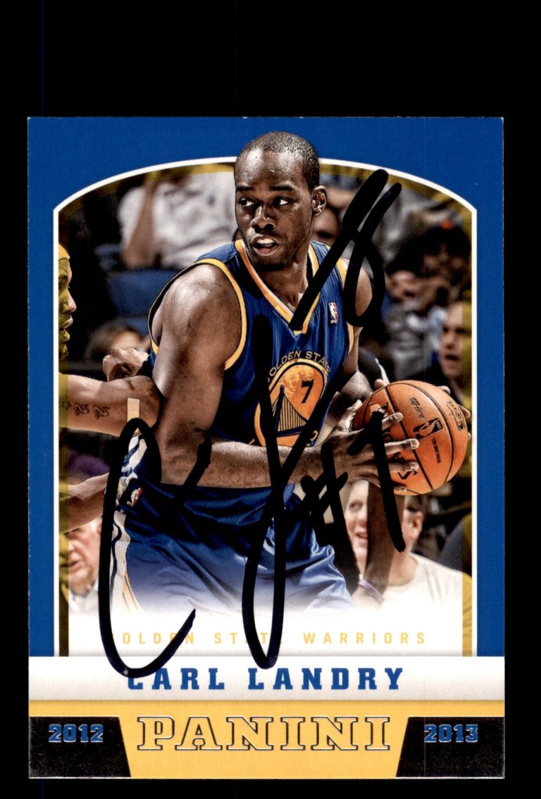 Signed Basketball Card Auto Carl Landry 2012-13 Panini #26 Golden State Warriors