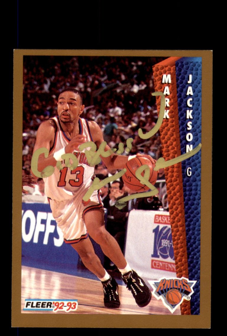 Signed Basketball Card Auto Mark Jackson 1992-93 Fleer #151 New York Knicks