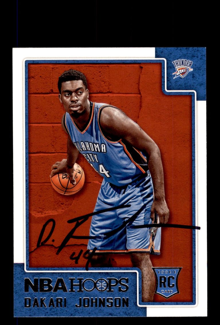 Signed Basketball Card Auto Dakari Johnson 2015-16 Hoops #282 Thunder