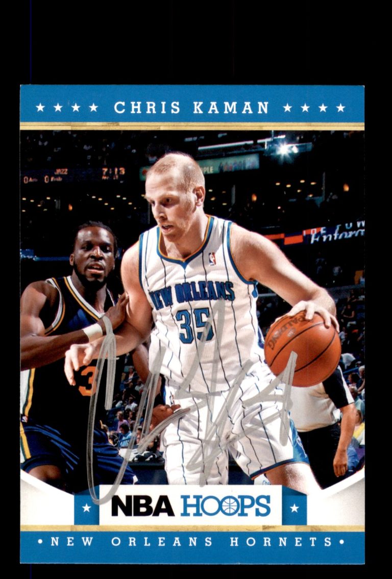 Signed Basketball Card Auto Chris Kaman 2012-13 Hoops #62 New Orleans Hornets