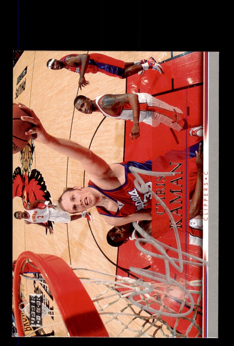 Signed Basketball Card Auto Chris Kaman 2007-08 Upper Deck #36 Clippers