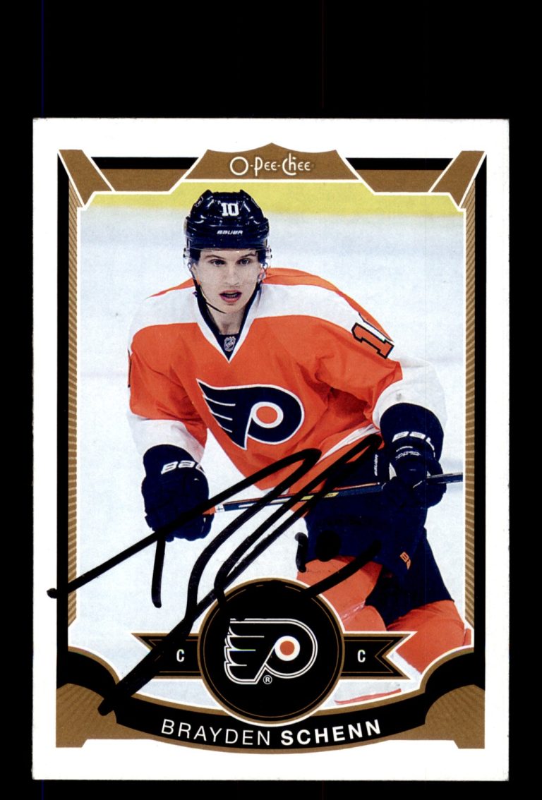Signed Hockey Card Auto Brayden Schenn 2015-16 O-Pee-Chee #58 Flyers
