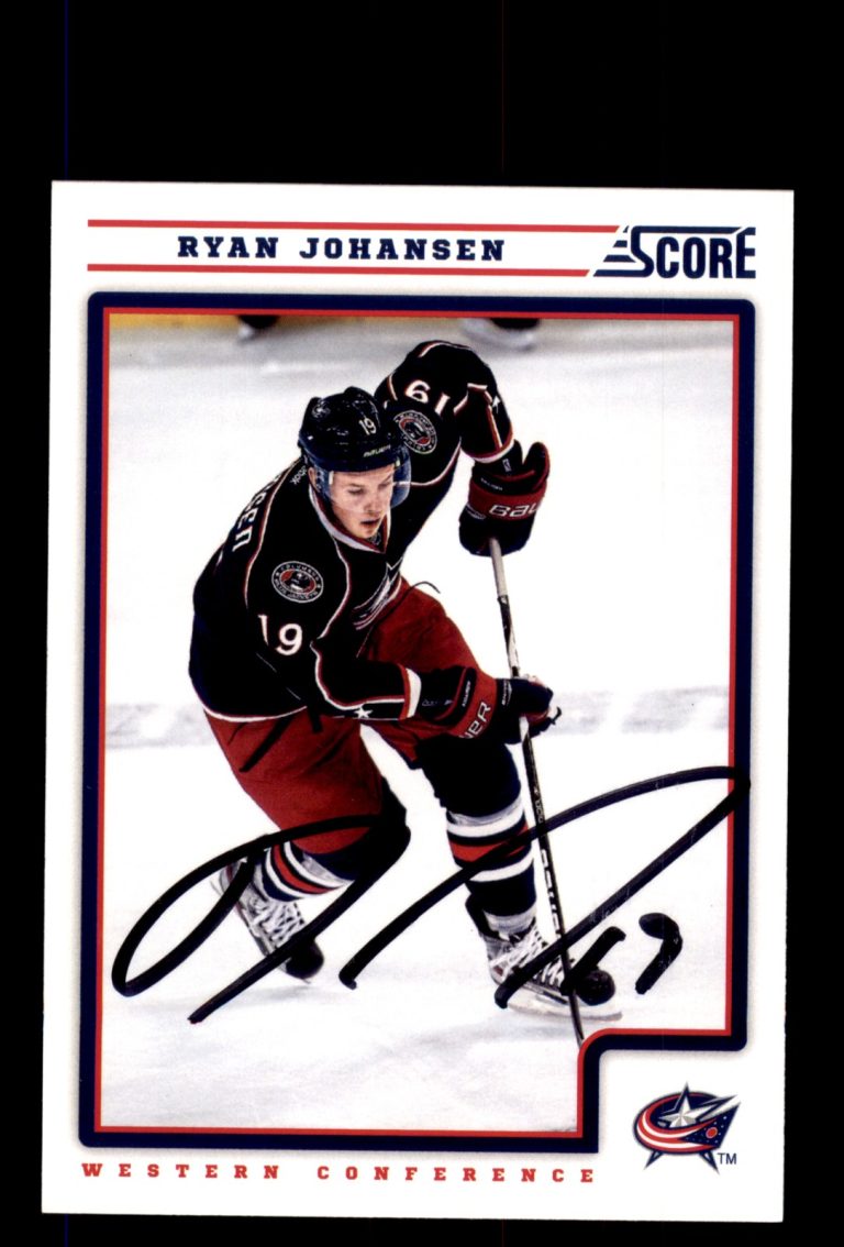 Signed Hockey Card Auto Ryan Johansen 2012-13 Score #146 Columbus Blue Jackets