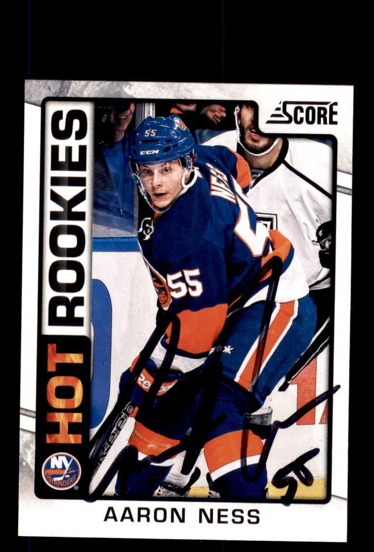 Signed Hockey Card Auto Aaron Ness 2012-13 Score #507 New York Islanders