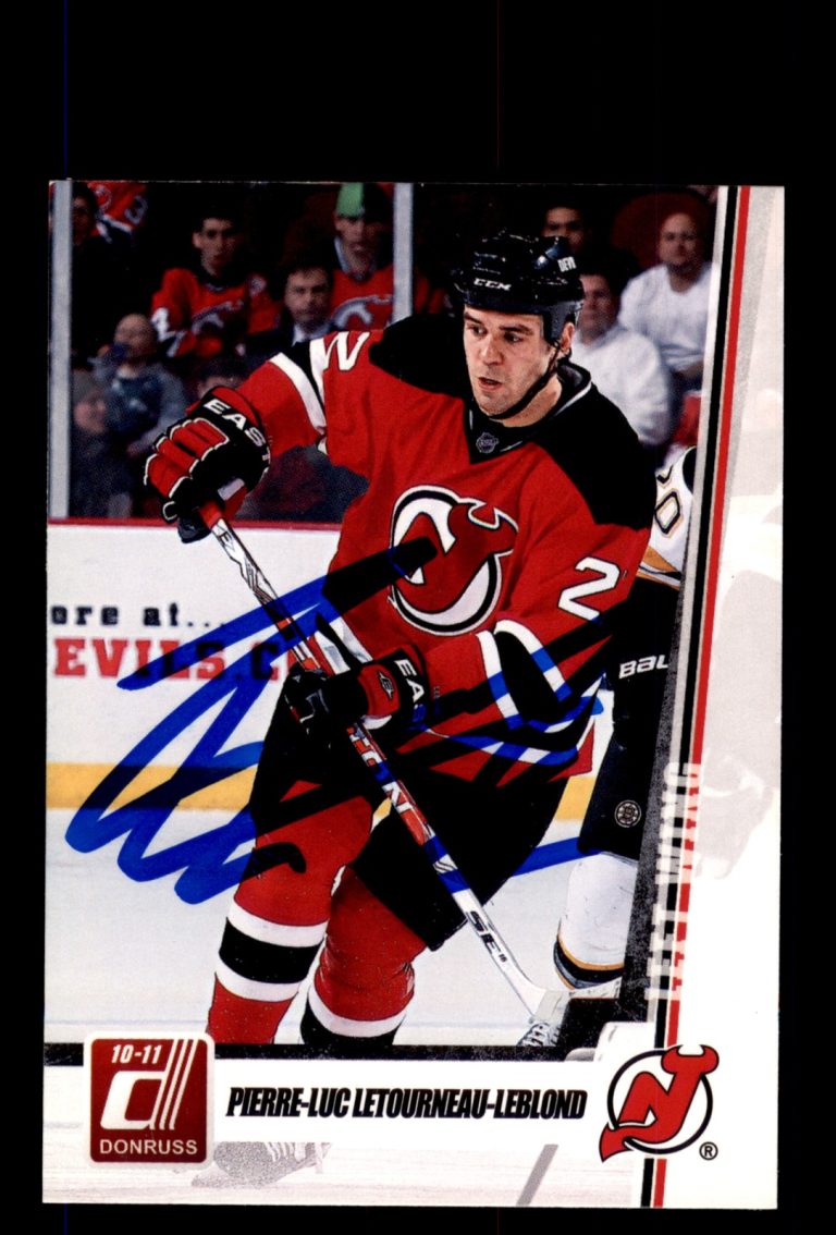 Signed Hockey Card Auto Pierre-Luc Letourneau-Leblond 2010-11 Donruss #146