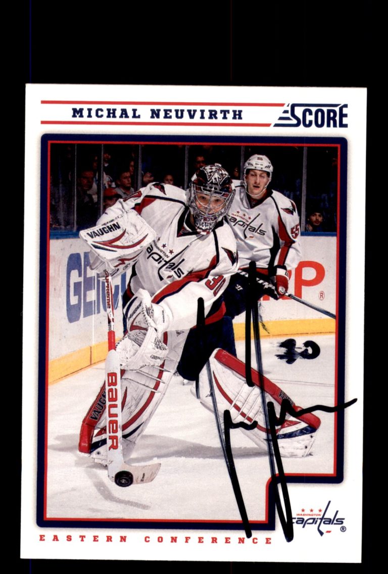 Signed Hockey Card Auto Michal Neuvirth 2012-13 Score #475 Washington Capitals