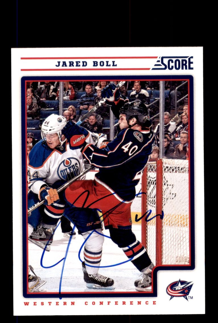 Signed Hockey Card Auto Jared Boll 2012-13 Score #159 Columbus Blue Jackets
