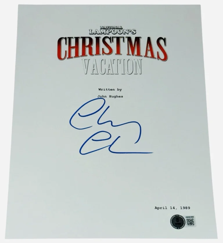 Chevy Chase Signed Autograph National Lampoon's Christmas Vacation Script BAS