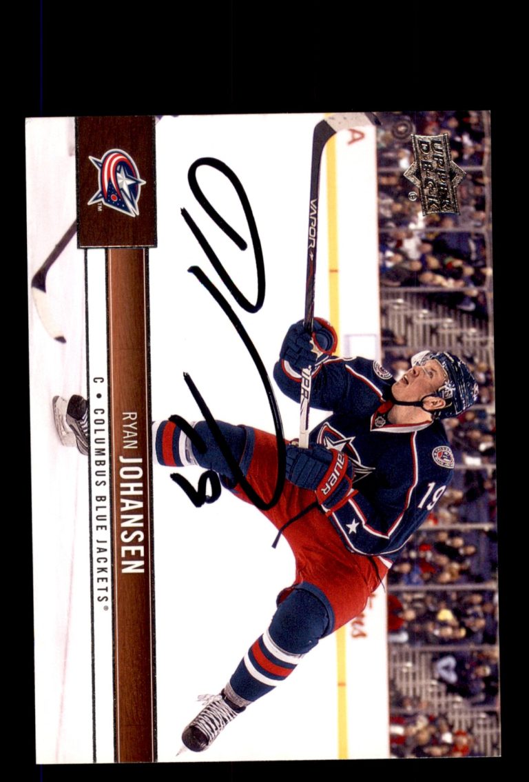 Signed Hockey Card Auto Ryan Johansen 2012-13 Upper Deck #52 Blue Jackets