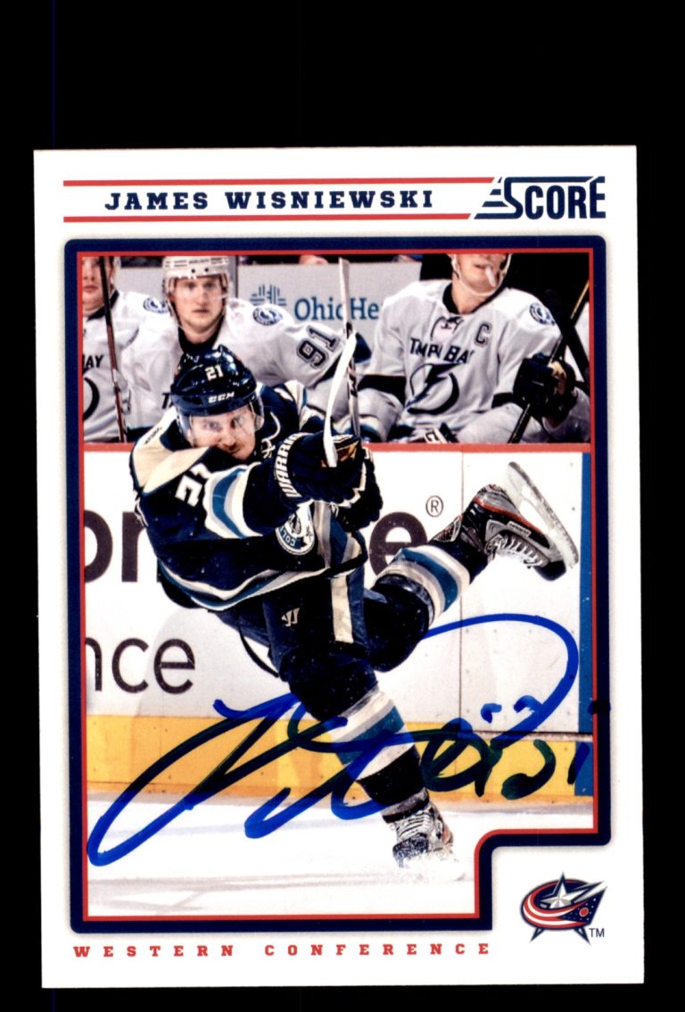 Signed Hockey Card Auto James Wisniewski 2012-13 Score #152 Blue Jackets