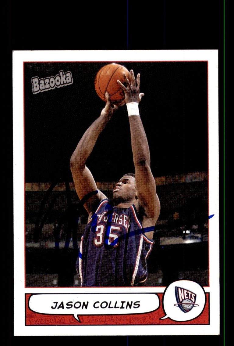 Signed Basketball Card Auto Jason Collins 2004-05 Bazooka #158 New Jersey Nets