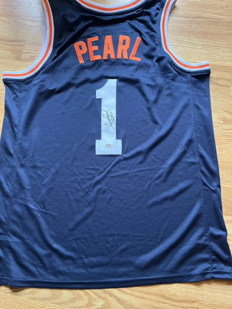 AUBURN TIGERS- BRUCE PEARL SIGNED AUTOGRAPH JERSEY PSA COA LEGEND COACH TENN