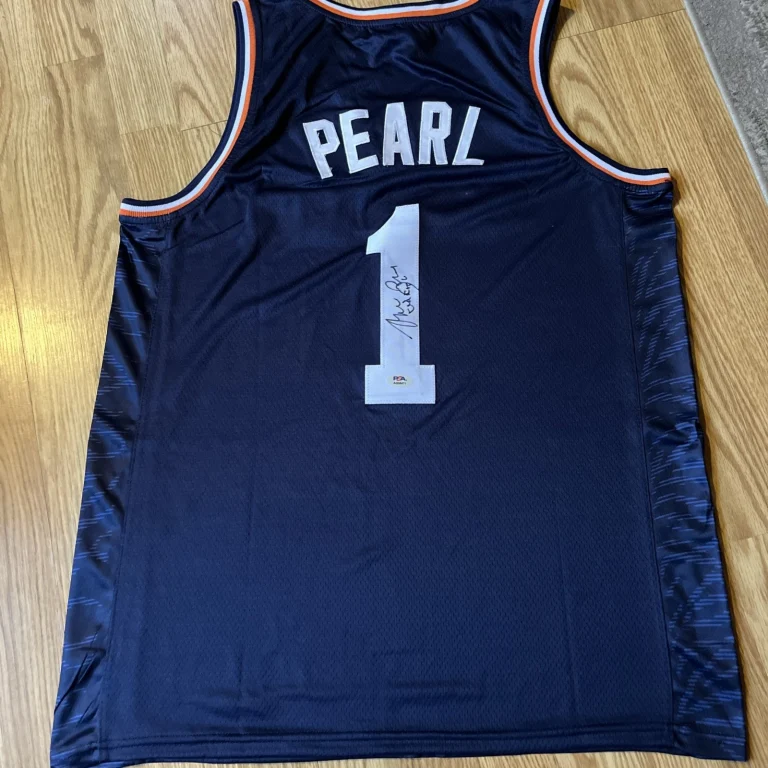 AUBURN TIGERS- BRUCE PEARL SIGNED AUTOGRAPH JERSEY PSA COA LEGEND COACH TENN