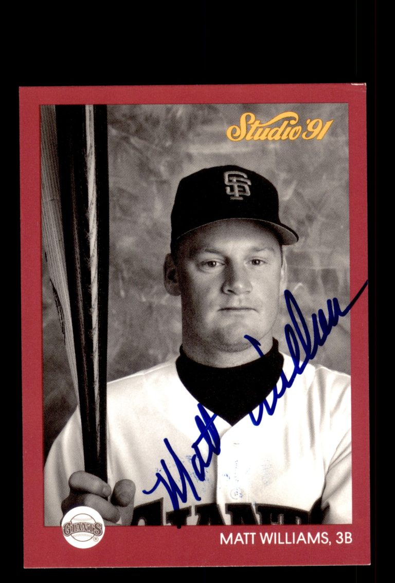 Signed Baseball Card Auto Matt Williams 1991 Studio #259 San Francisco Giants