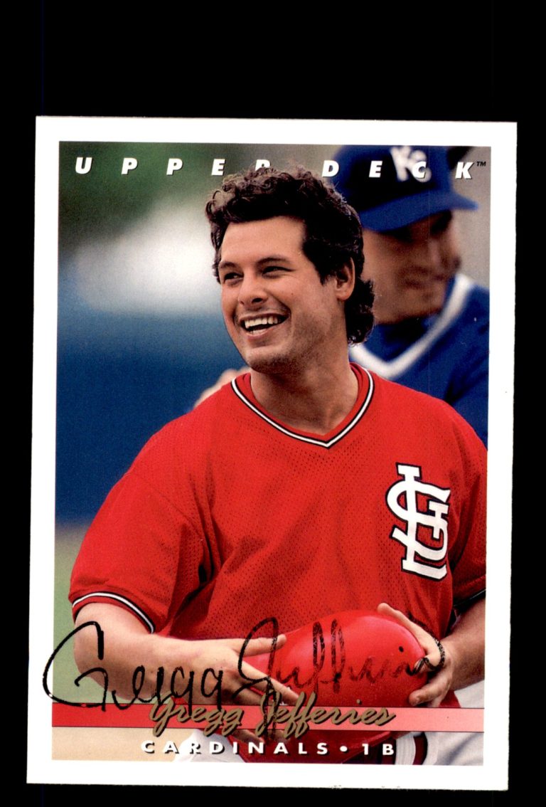 Signed Baseball Card Auto Gregg Jefferies 1993 Upper Deck #545 Cardinals