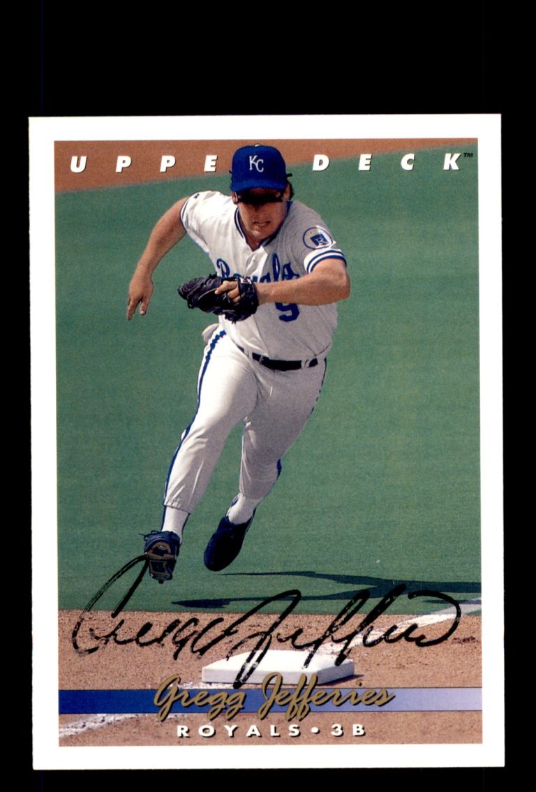 Signed Baseball Card Auto Gregg Jefferies 1993 Upper Deck #176 Royals