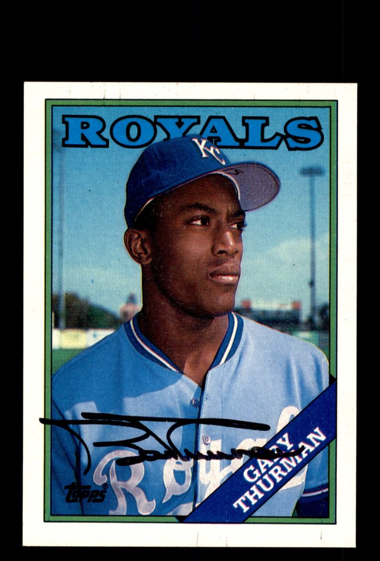 Signed Baseball Card Auto Gary Thurman 1988 Topps #89 Kansas City Royals