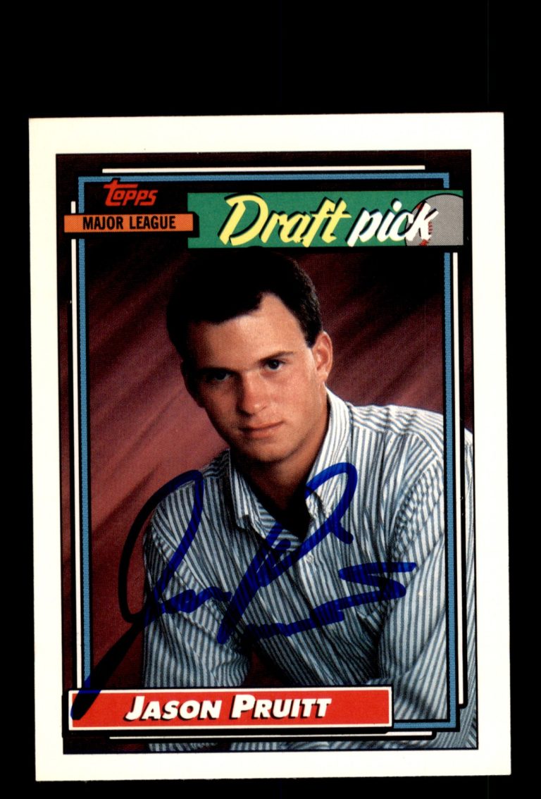 Signed Baseball Card Auto Jason Pruitt 1992 Topps #246 Kansas City Royals