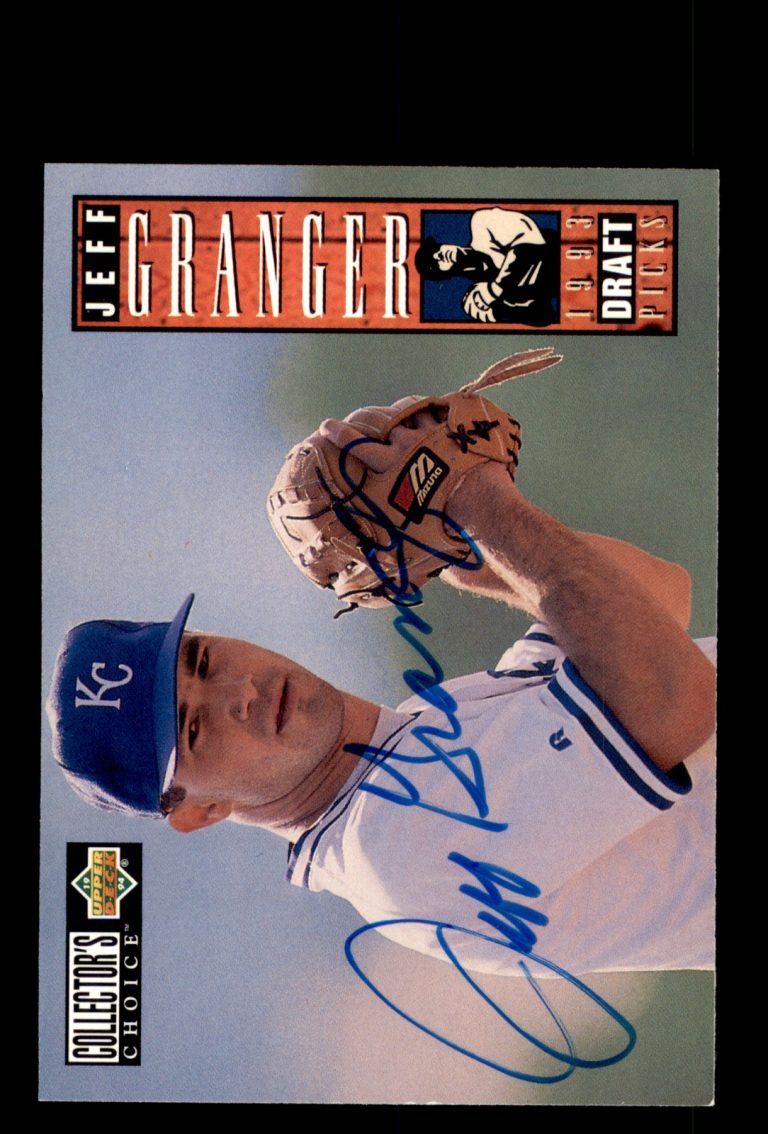 Signed Baseball Card Auto Jeff Granger 1994 Collector's Choice #23 Royals