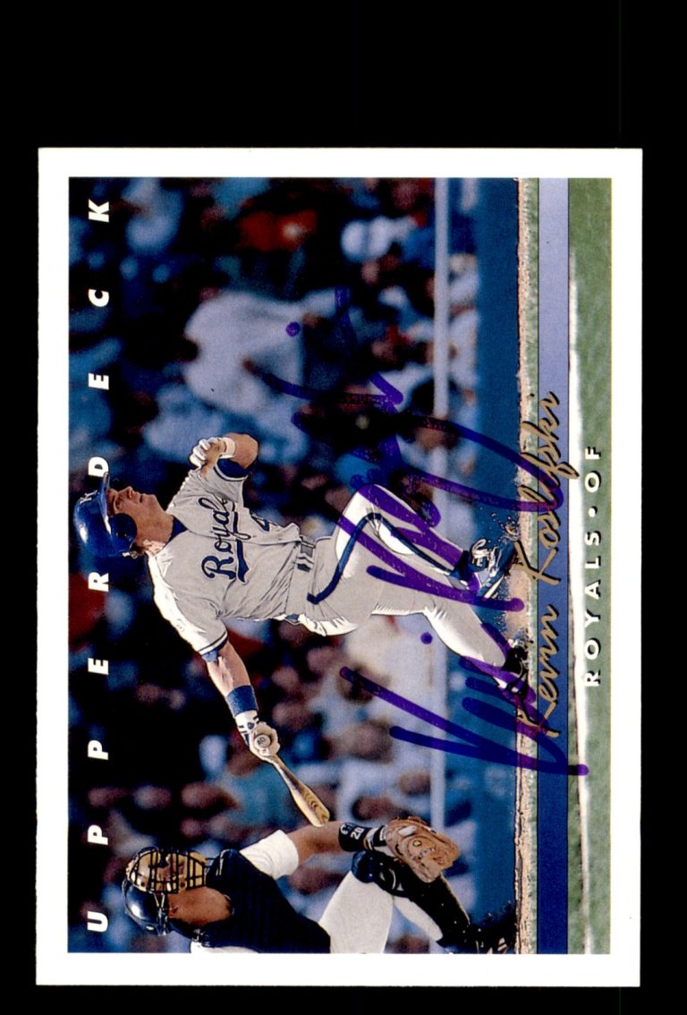 Signed Baseball Card Auto Kevin Koslofski 1993 Upper Deck #351 Royals