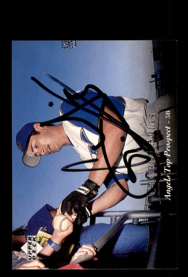 Signed Baseball Card Auto George Arias 1995 Upper Deck Minor League #139