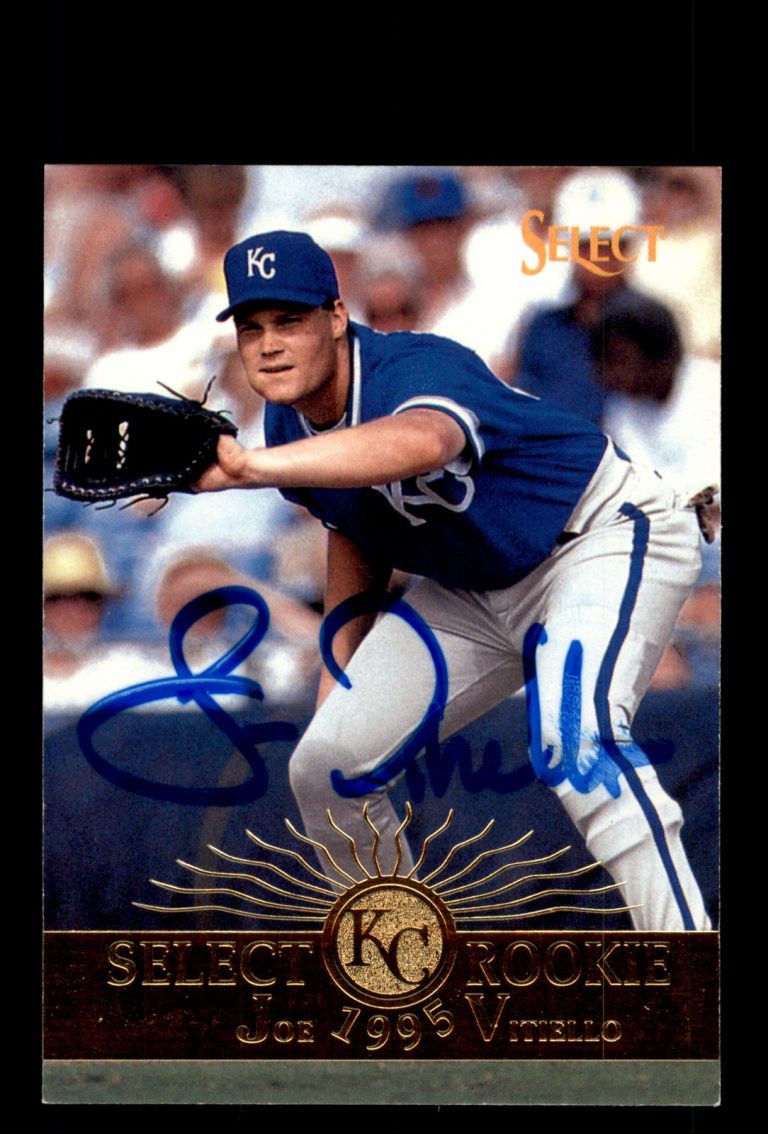 Signed Baseball Card Auto Joe Vitiello 1995 Select #198 Kansas City Royals
