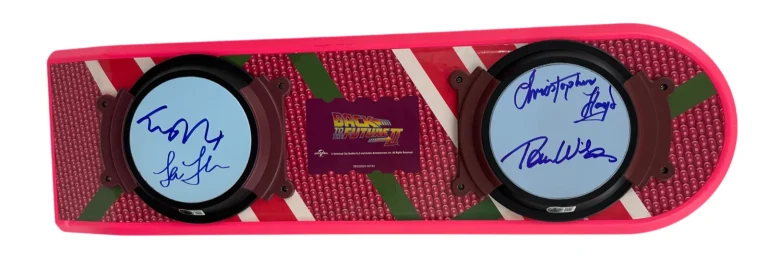 Back to the Future Cast Signed Hoverboard Michael J Fox Lloyd +2 Beckett Witness